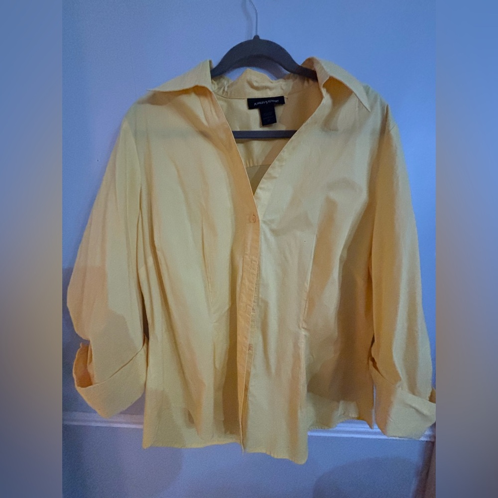 Ashley Stewart Yellow Blouse